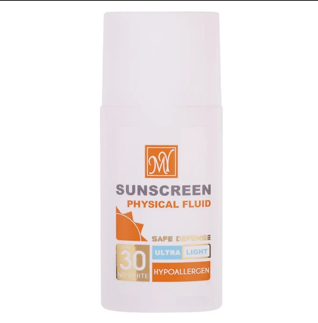 فلوئید ضد آفتاب بی رنگ مای مدل Physicall با SPF30 مناسب پوست حساس حجم 50 میلی لیتر