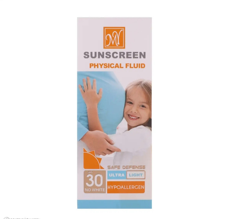 فلوئید ضد آفتاب بی رنگ مای مدل Physicall با SPF30 مناسب پوست حساس حجم 50 میلی لیتر